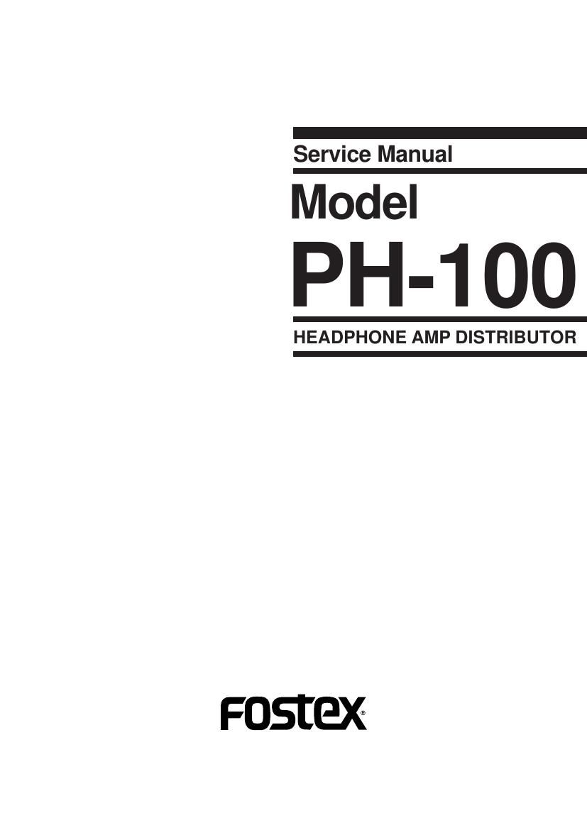 fostex ph100 headphone amp service manual audio