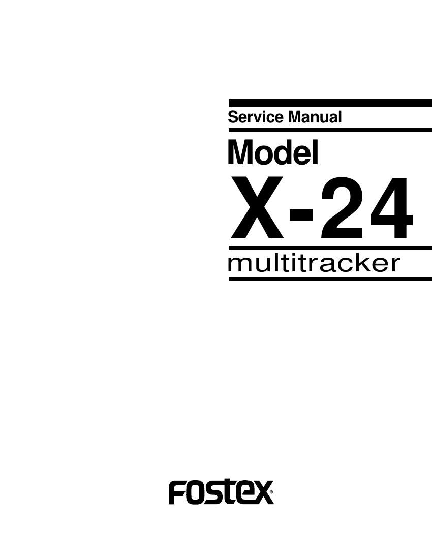 fostex x24 service manual