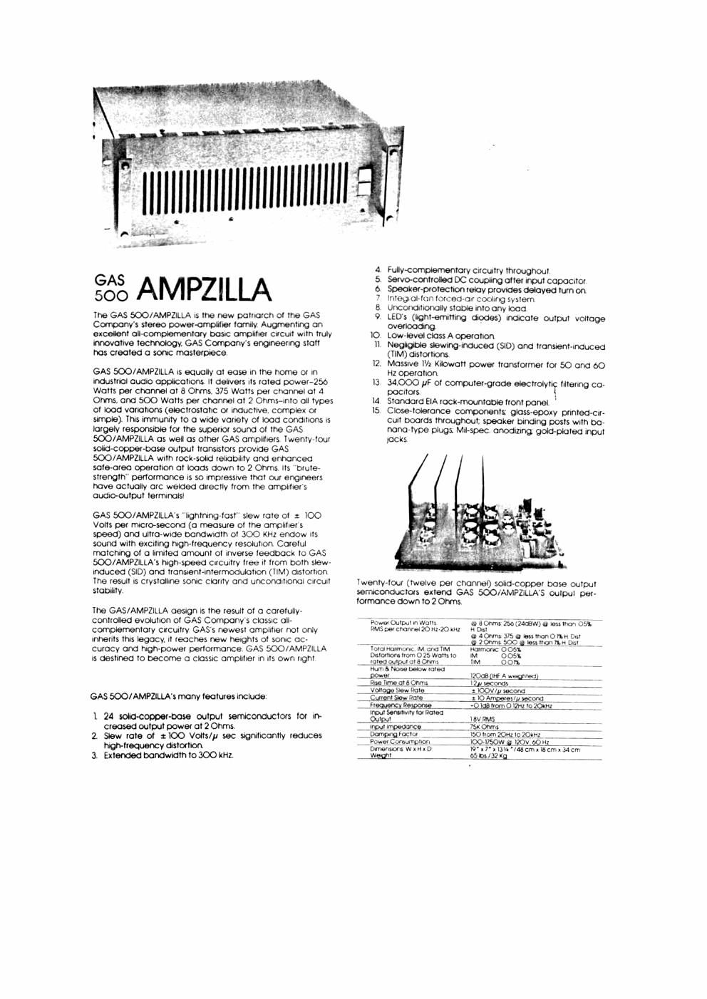 gas ampzilla 500 brochure