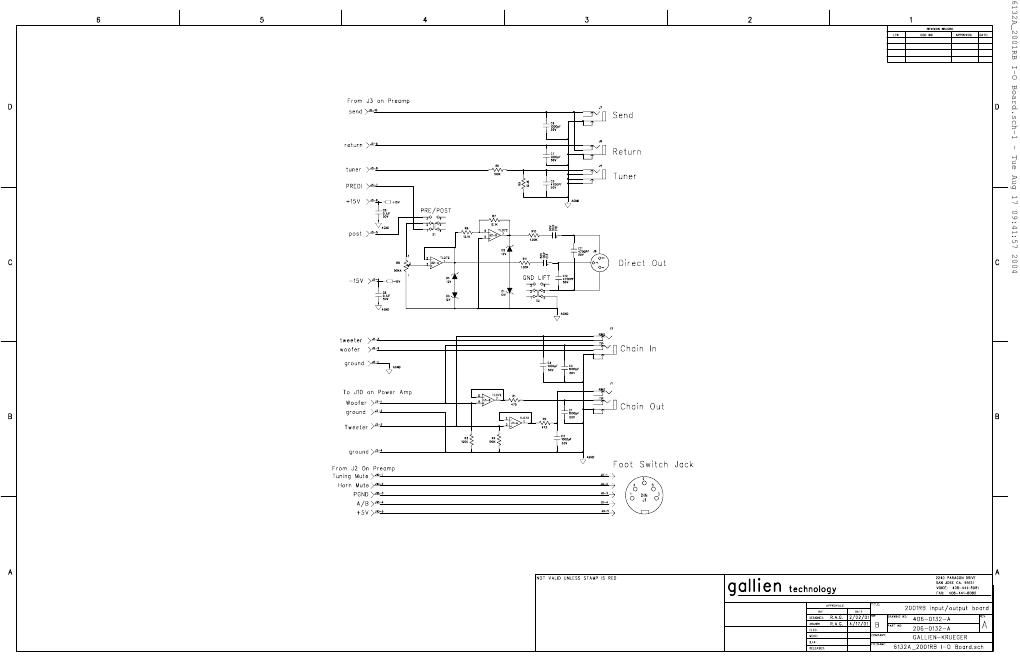 gallien krueger 2001 rb i o board