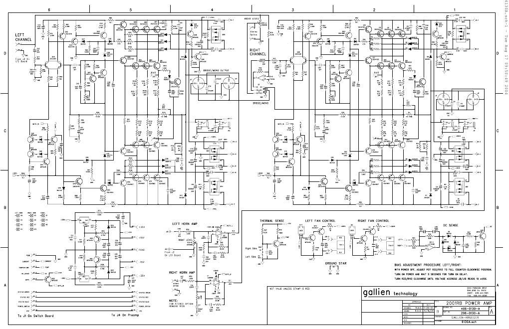 gallien krueger 2001 rb power amp service manual