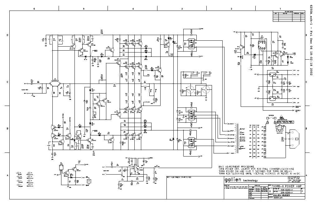 gallien krueger 700 rb ii power amp service manual