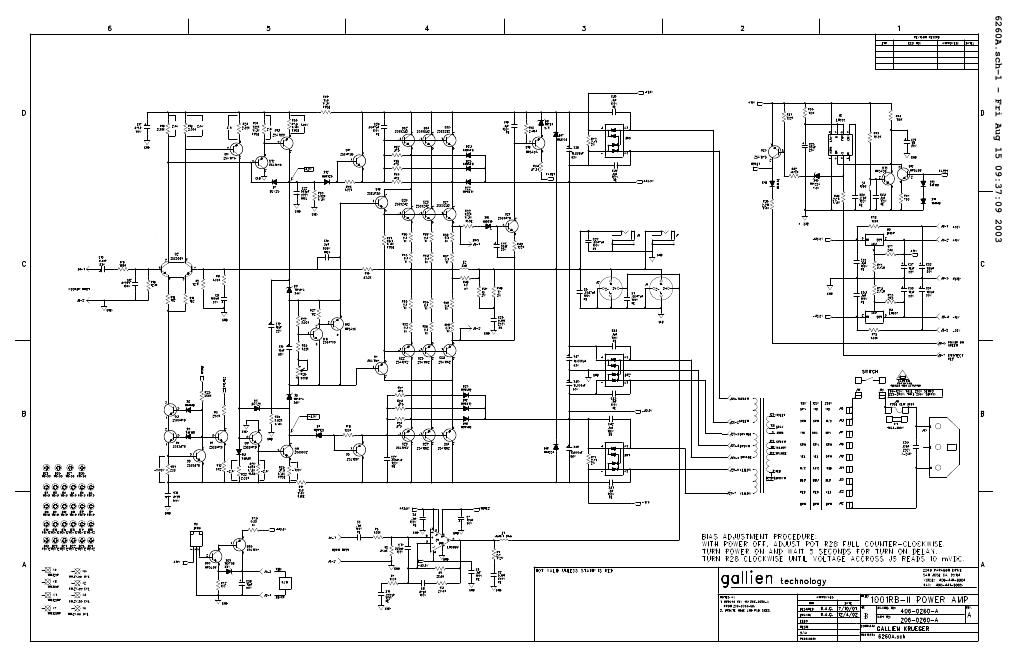 gallien krueger backline 210 power amp service manual