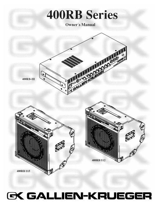 gallien krueger backline 100 service manual