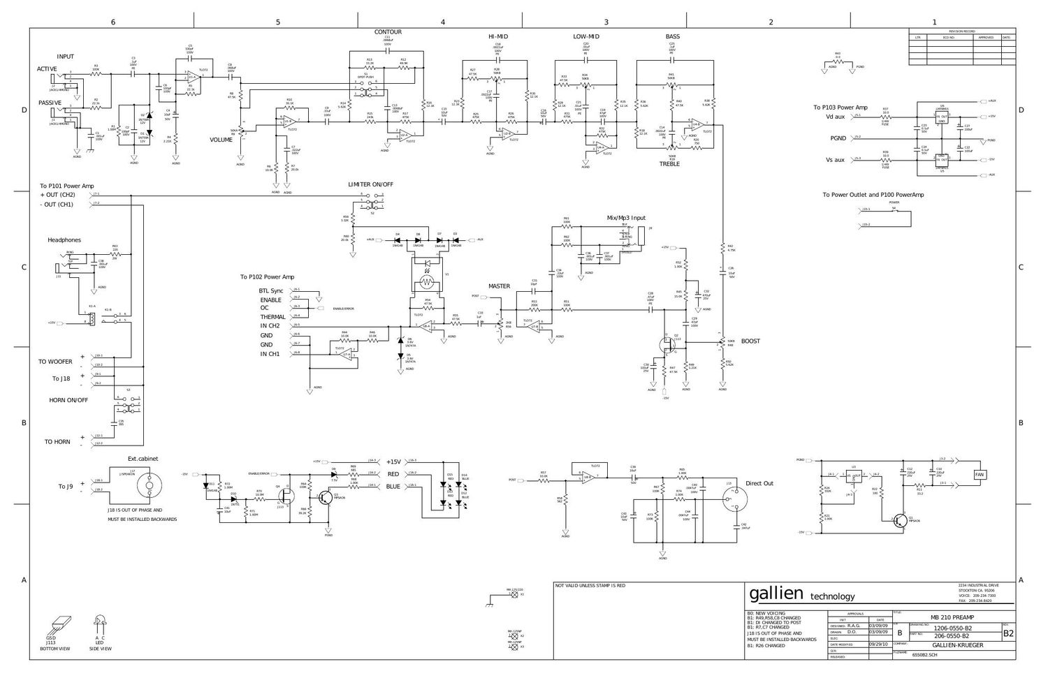 gallien krueger mb 210 preamp schematic