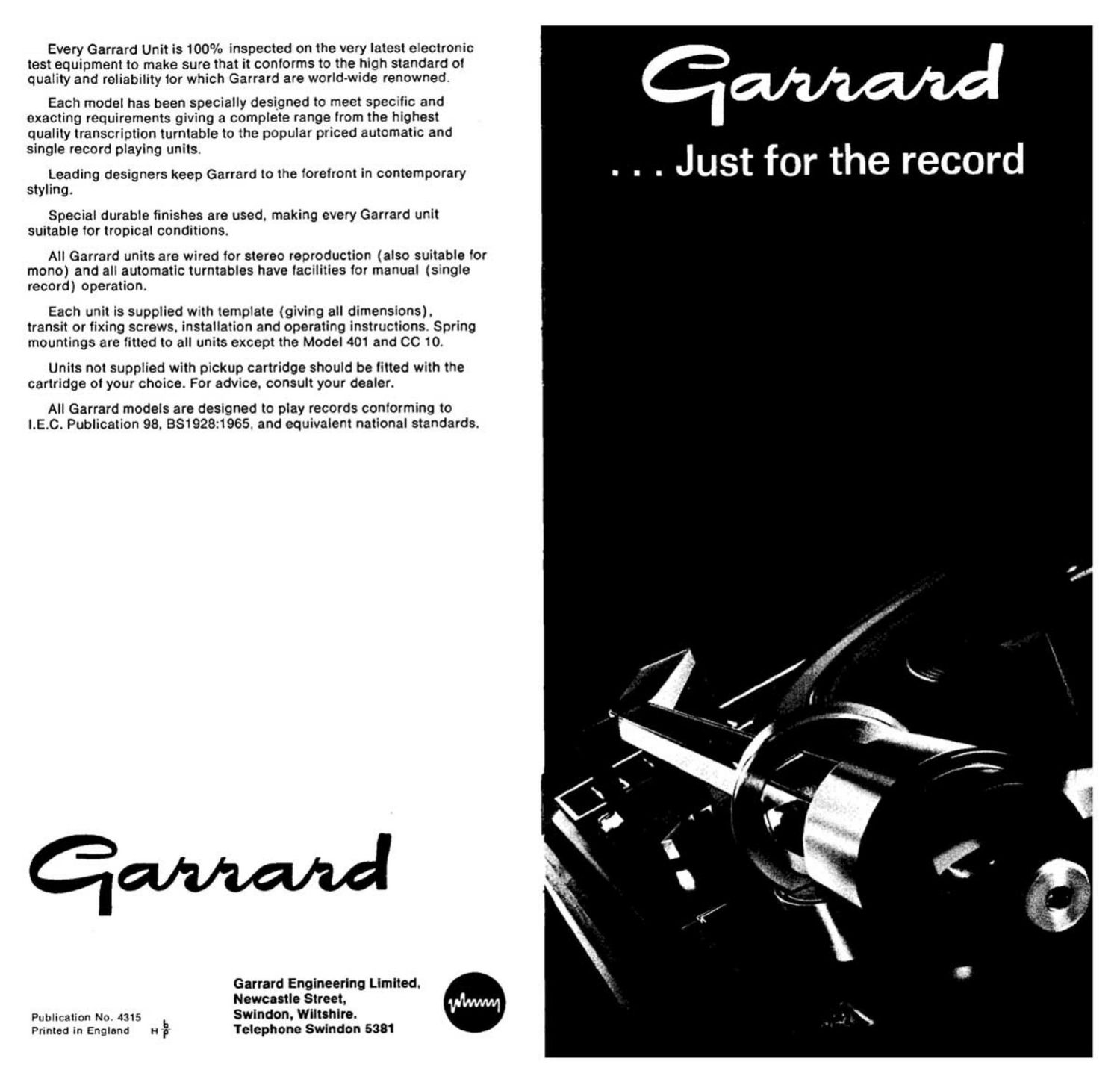 Garrard Just for the record Catalog 2