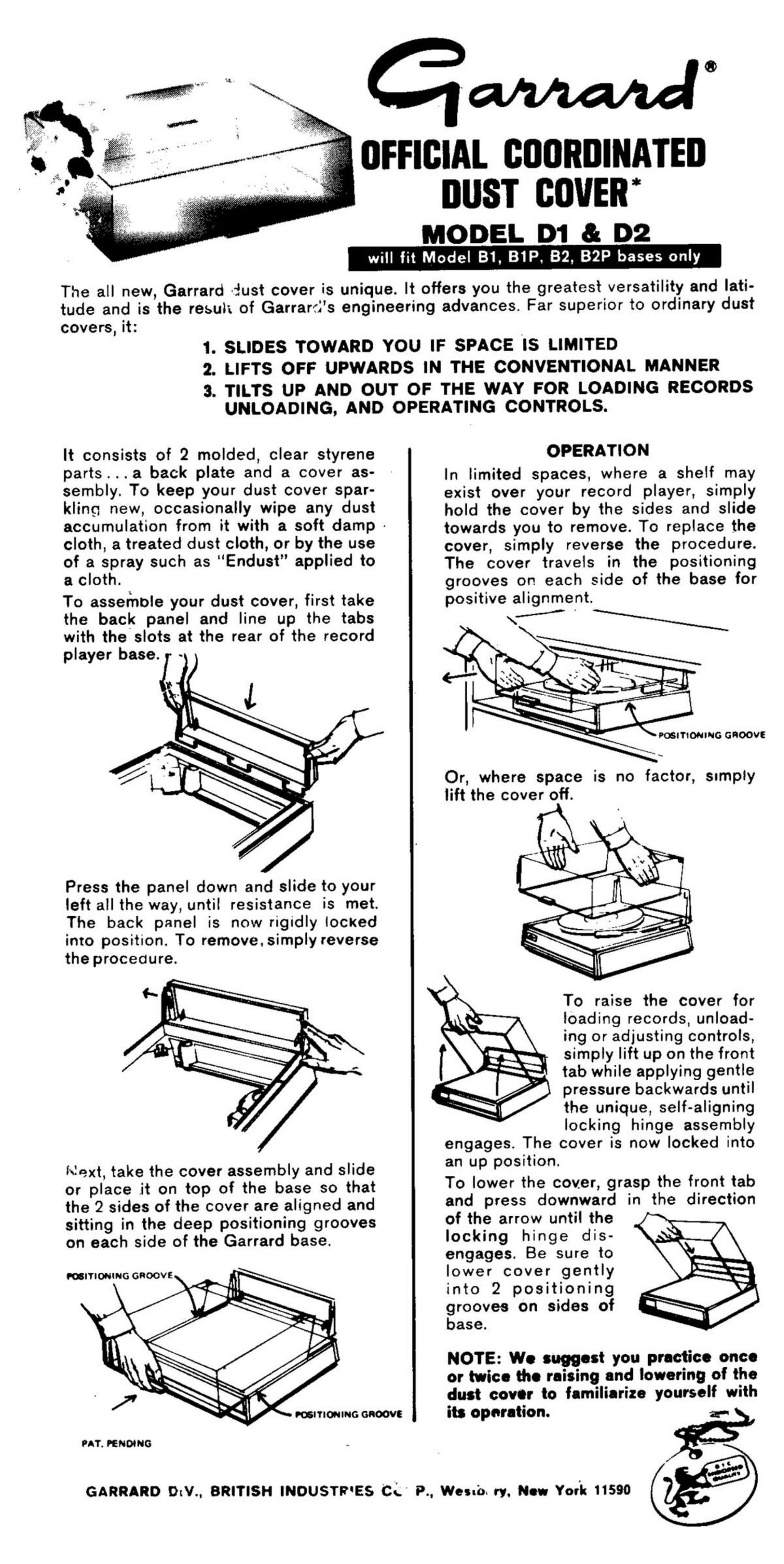 garrard d 1 owners manual