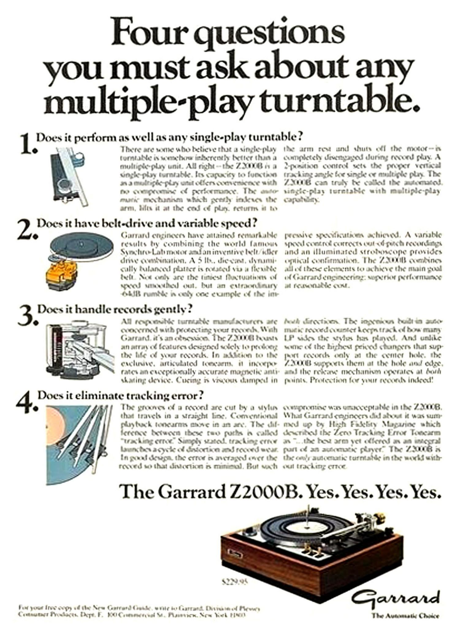 garrard zero 2000 b brochure