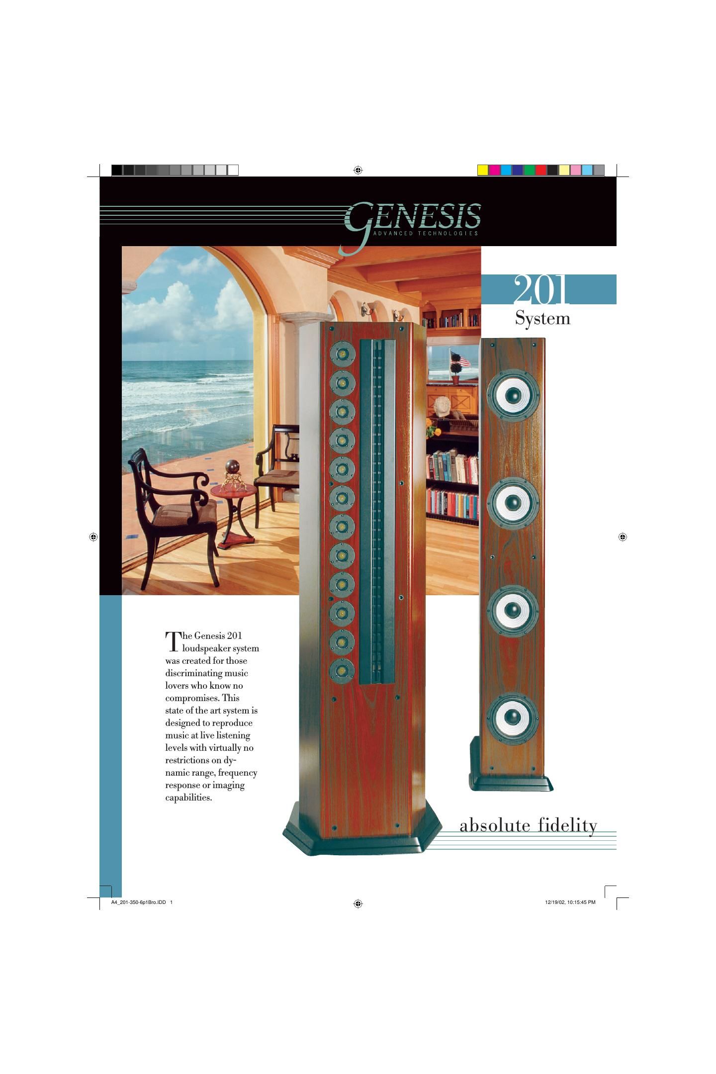 genesis 201 brochure