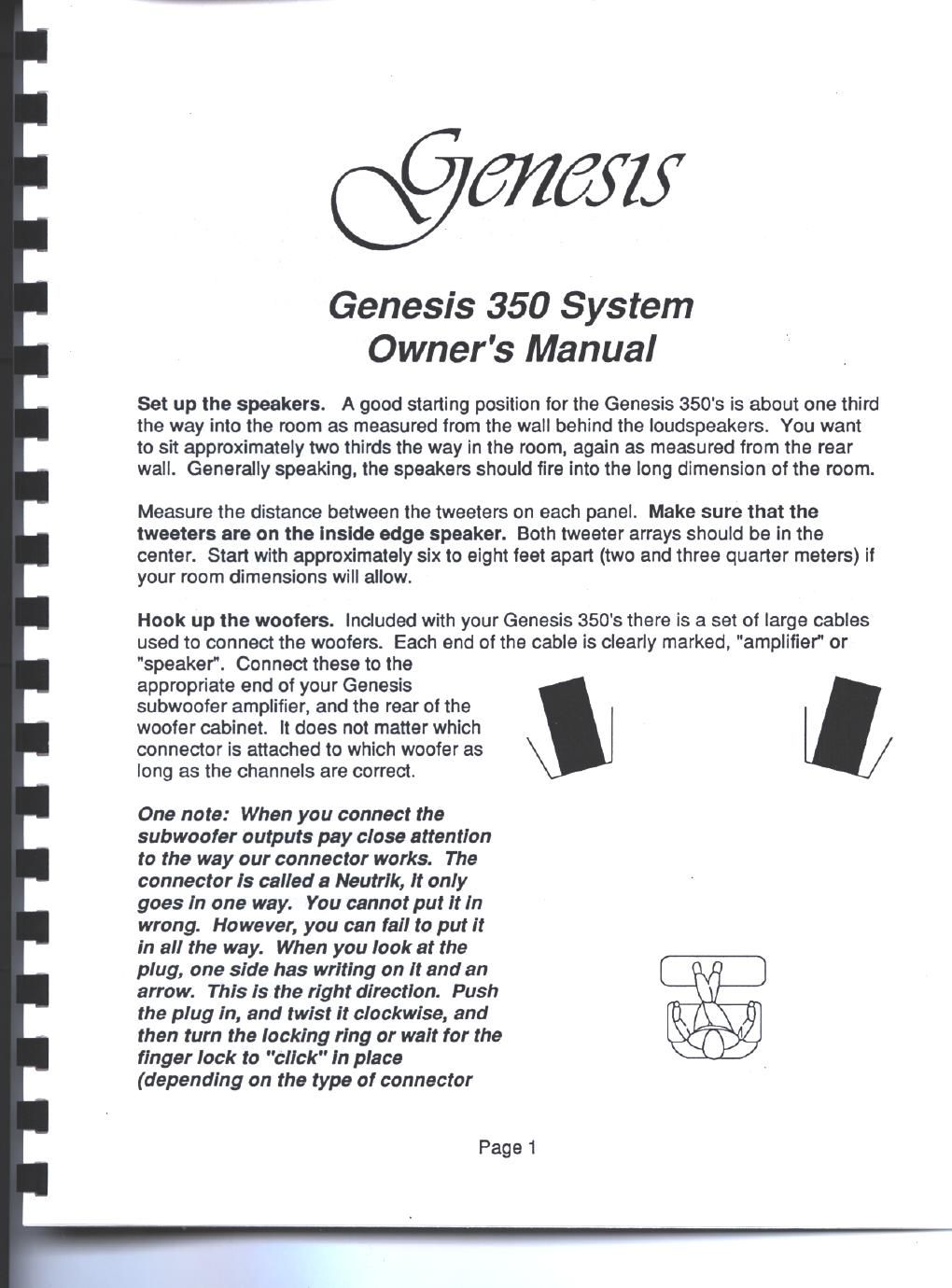 genesis 350 owners manual