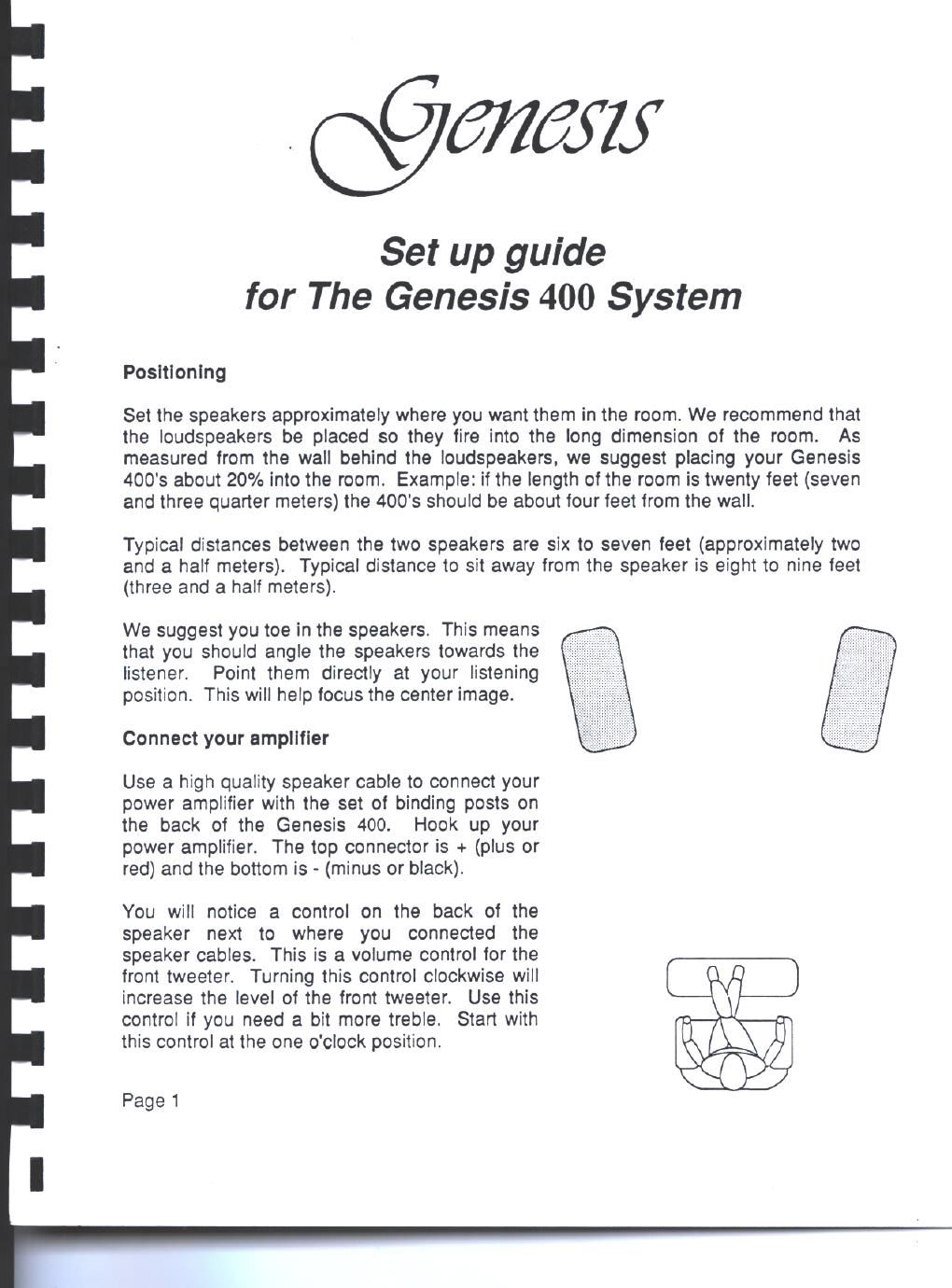 genesis 400 owners manual