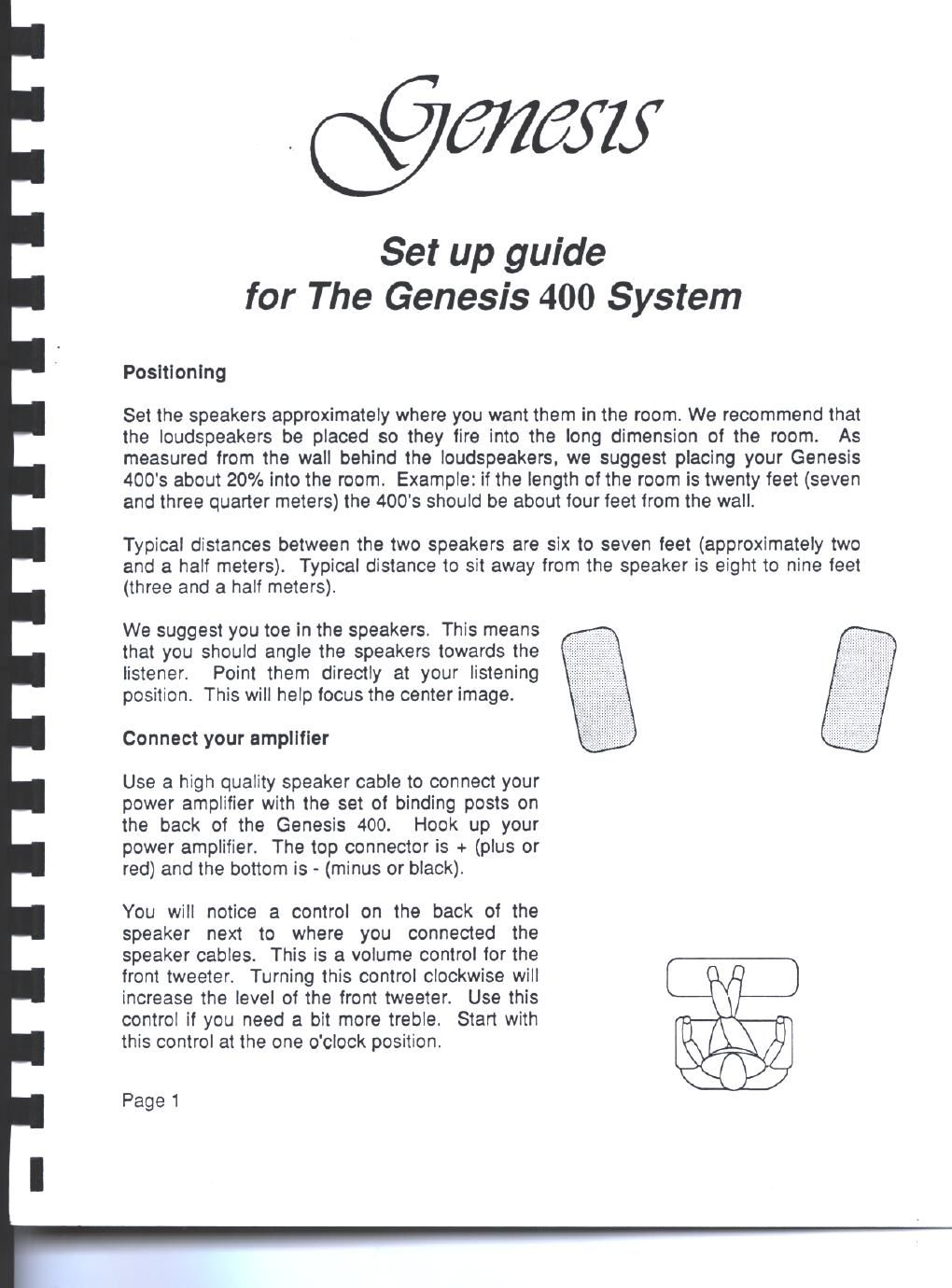 genesis 400 owners manual
