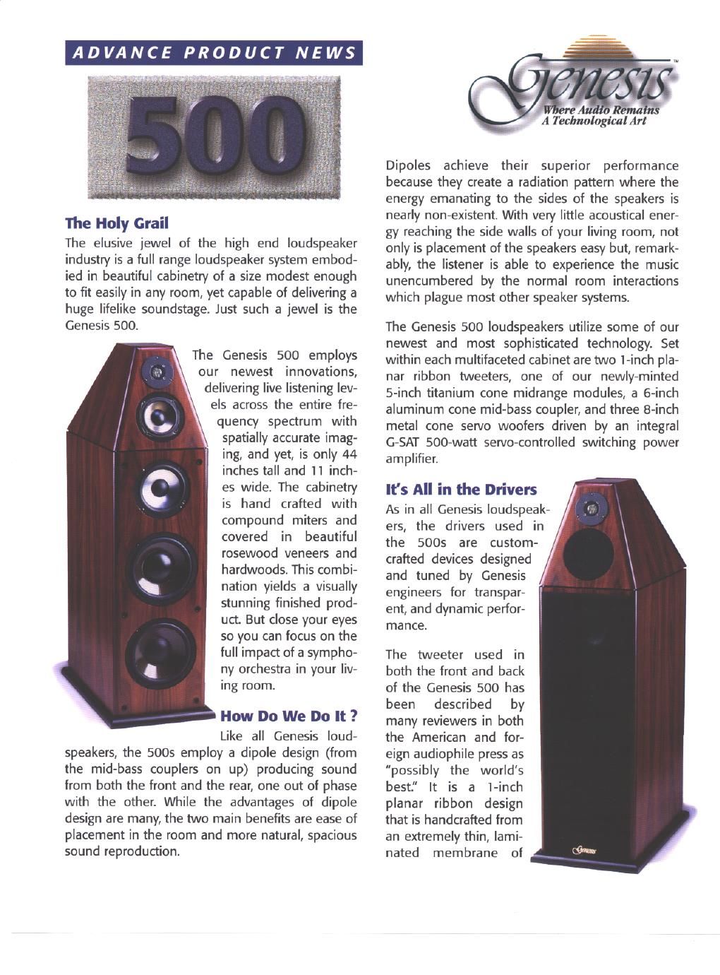 genesis 500 brochure