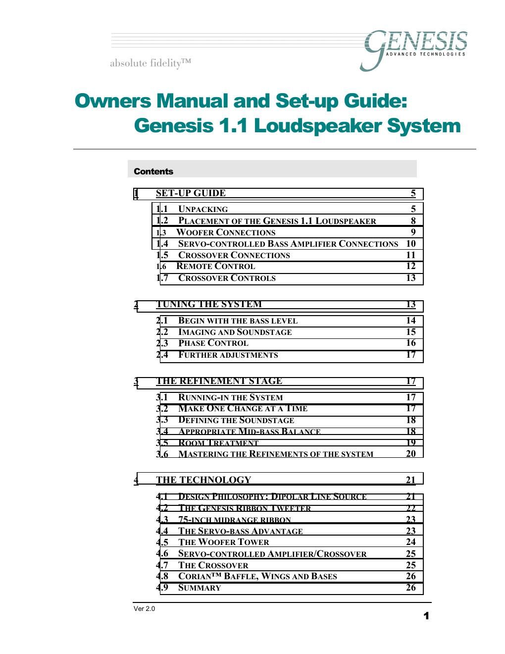 genesis g 1 1 owners manual