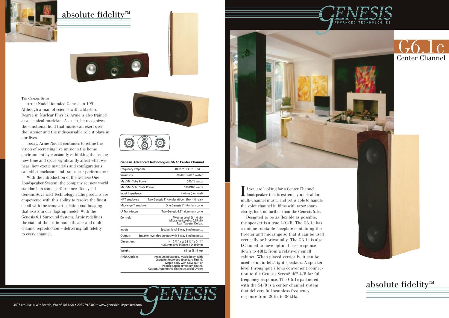 genesis g 6 1 c brochure