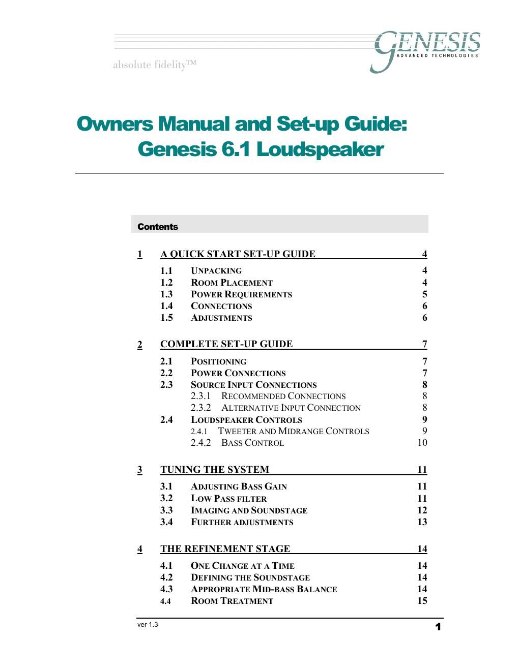 genesis g 6 1 owners manual