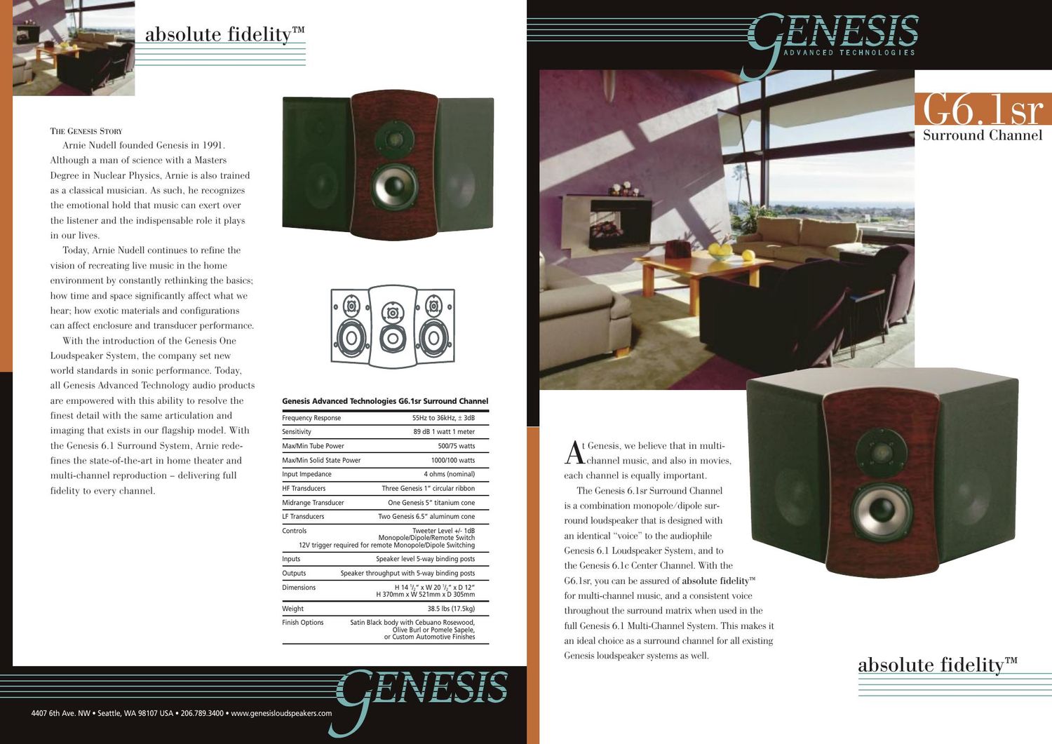 genesis g 6 1 sr brochure