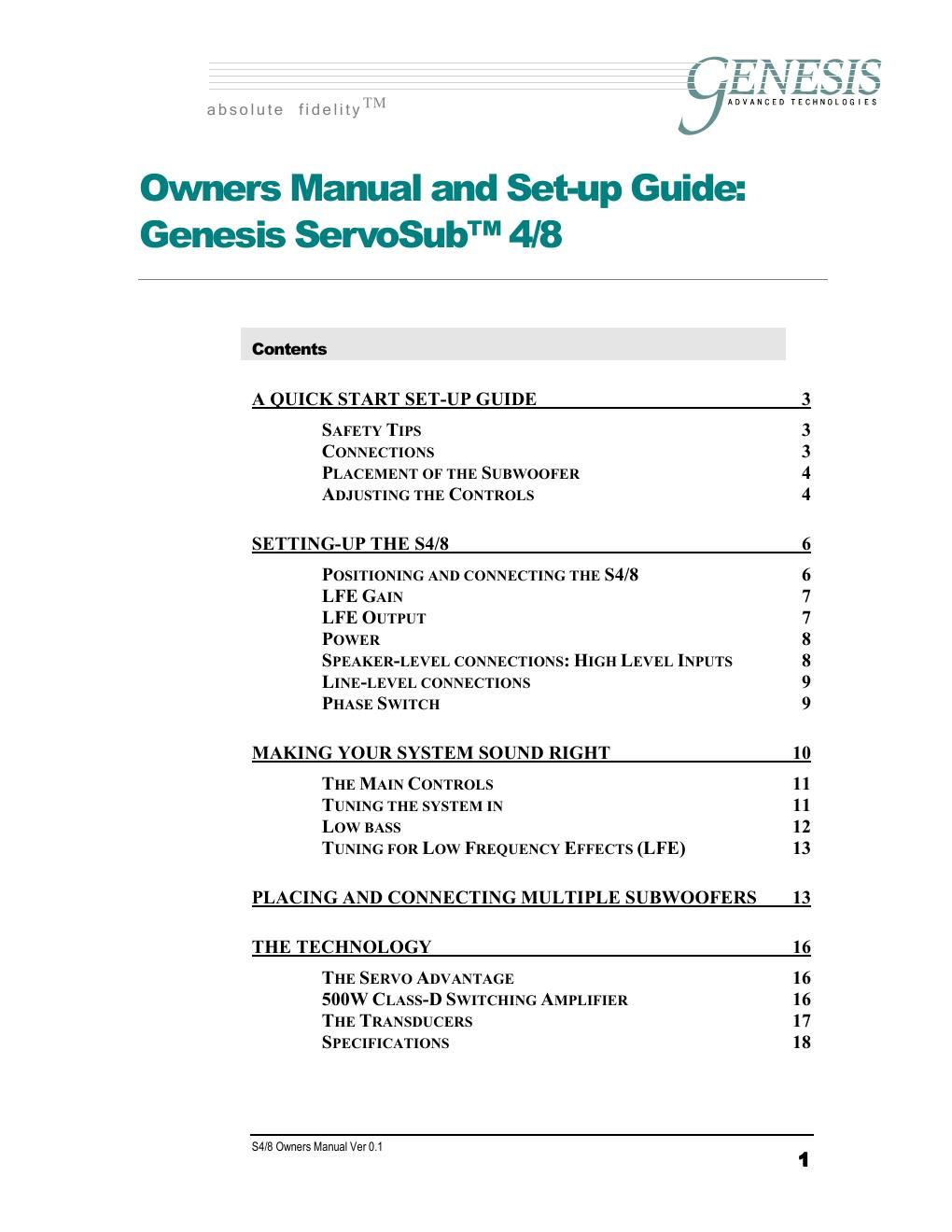 genesis s 8 owners manual