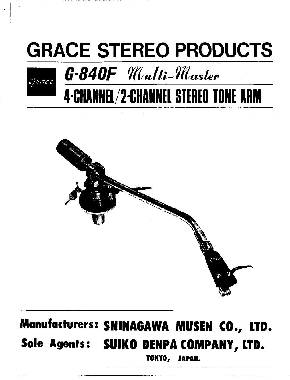 grace g 840 f owners manual