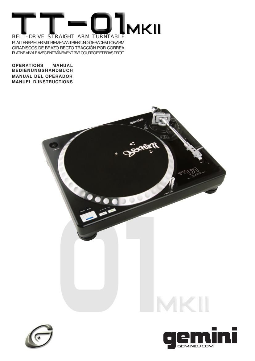 gemini sound tt 01 owners manual