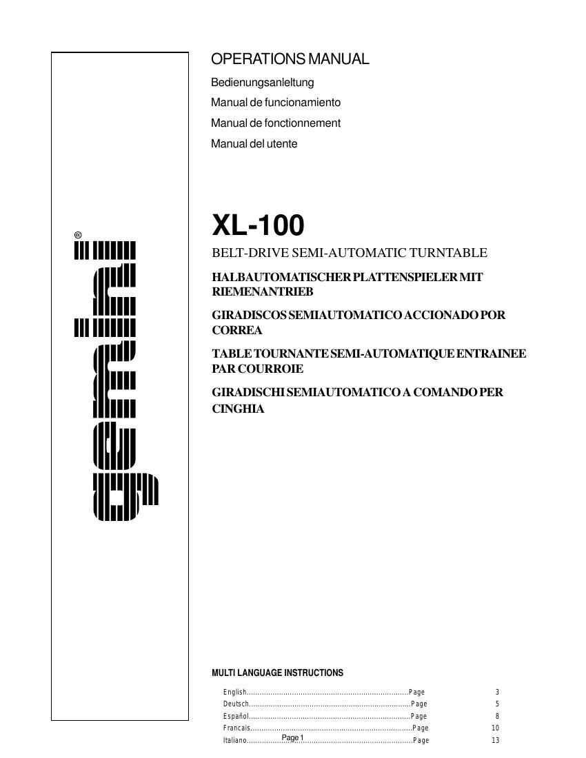 gemini sound xl 100 owners manual