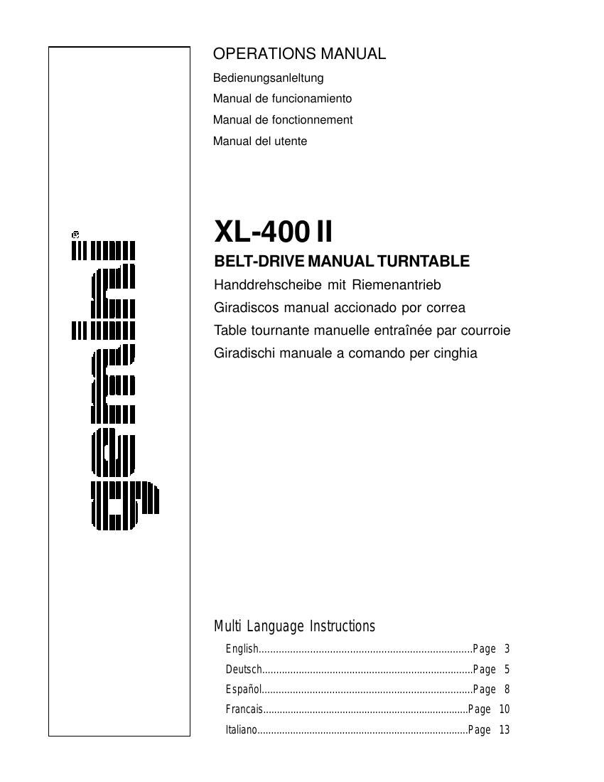 gemini sound xl 400 mk2 owners manual