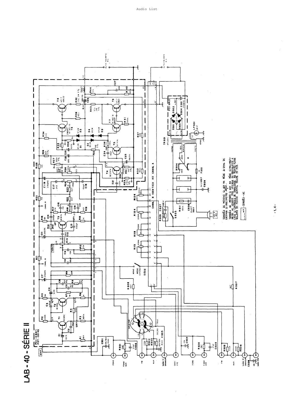 gradiente lab 40ll pwr schematics