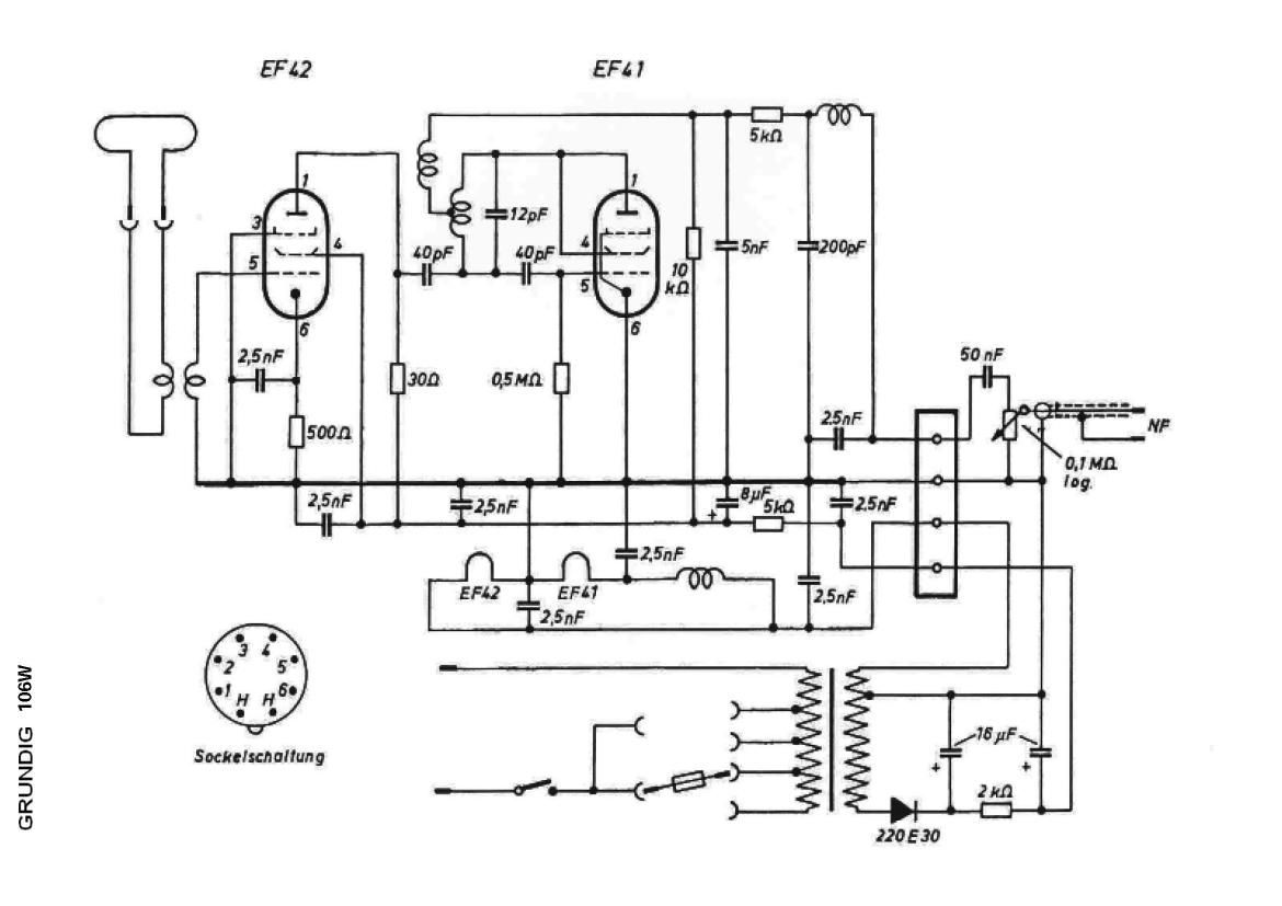 Grundig 106 W Schematic