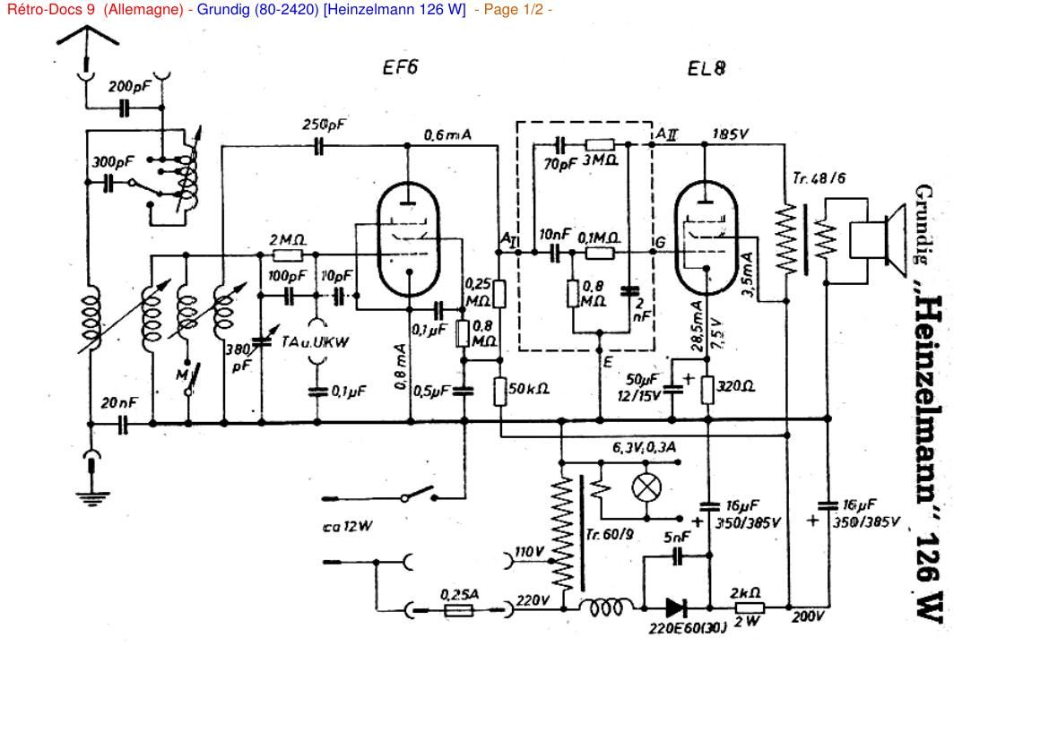 Grundig 126 W Schematic