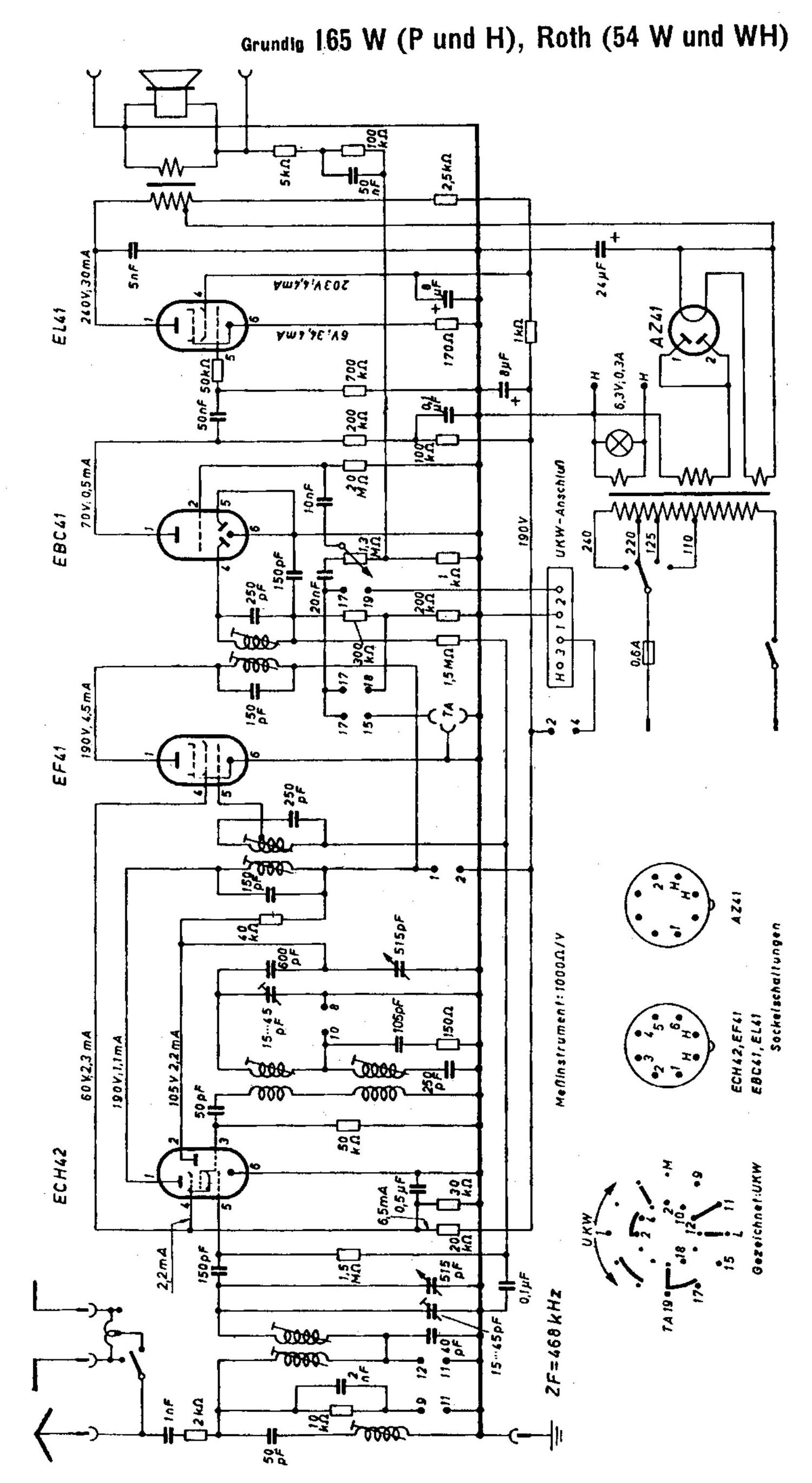 Grundig 165 W Schematic