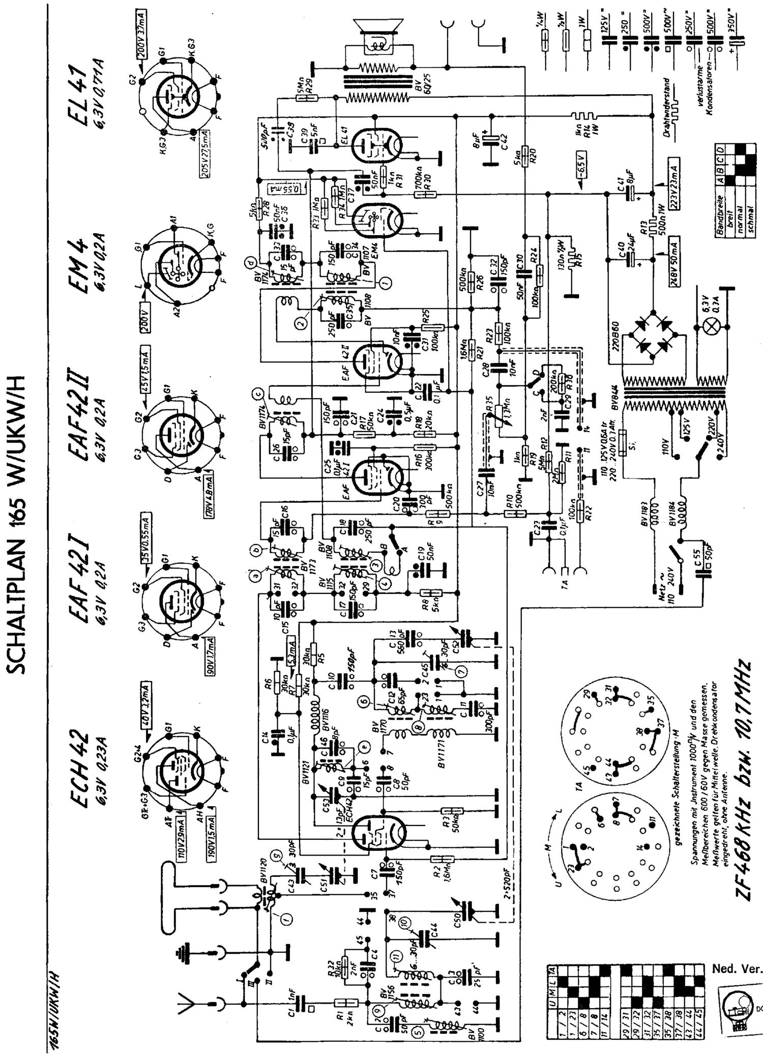 Grundig 165 WUKW Schematic