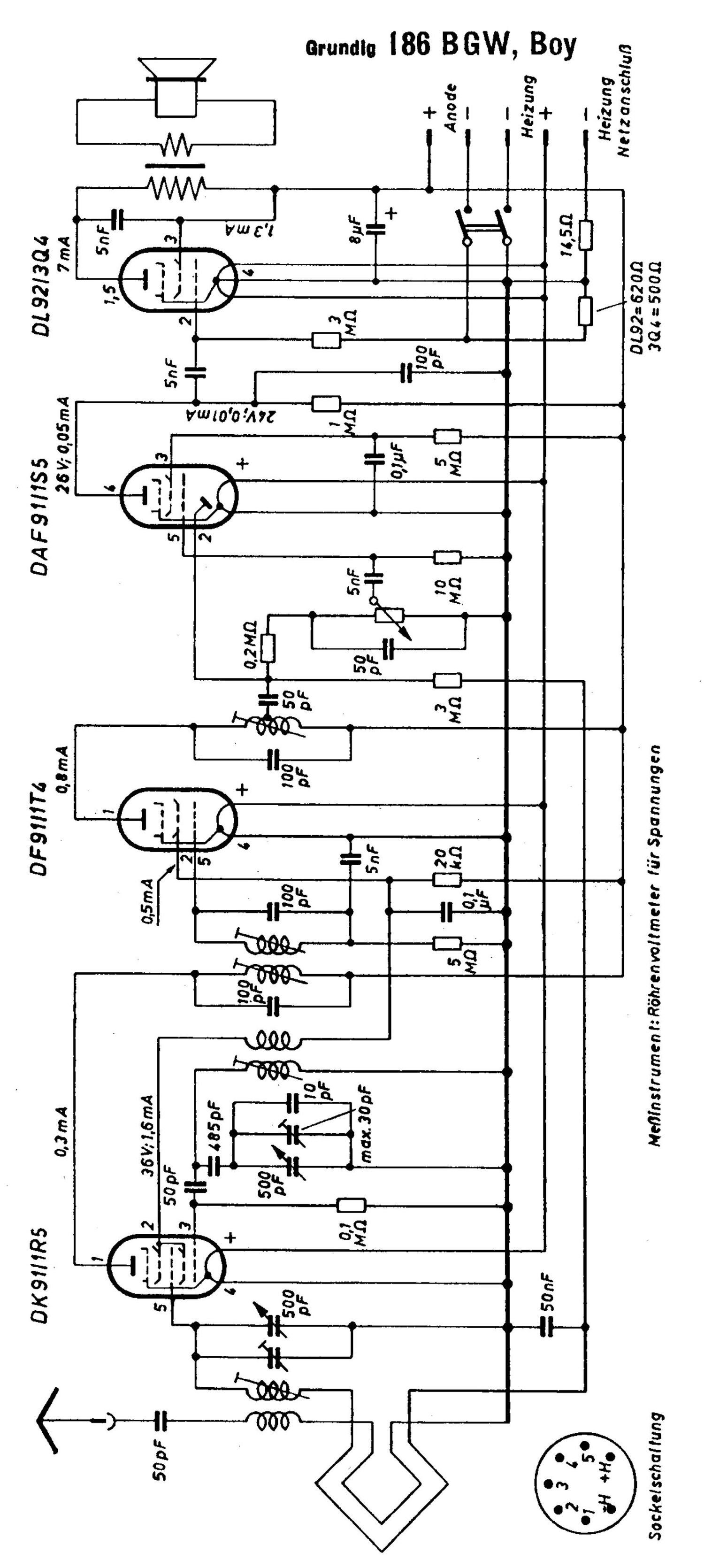 Grundig 186 BGW Schematic