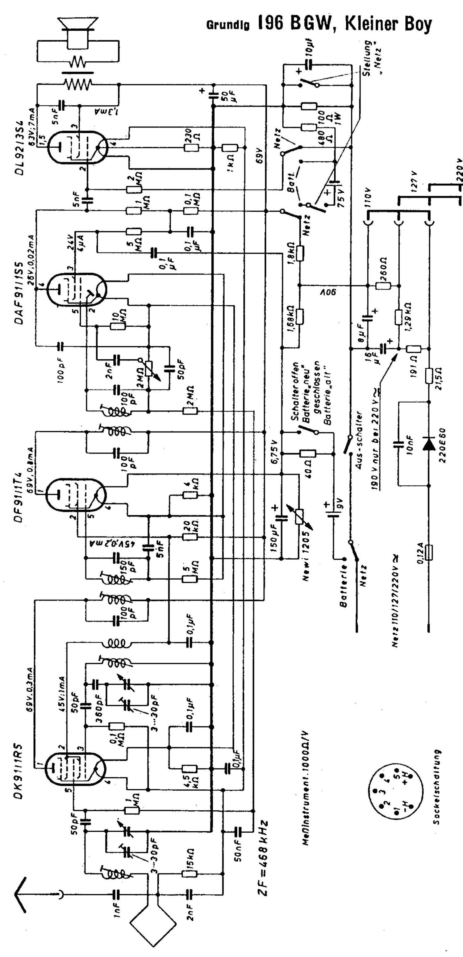 Grundig 196 BGW Schematic