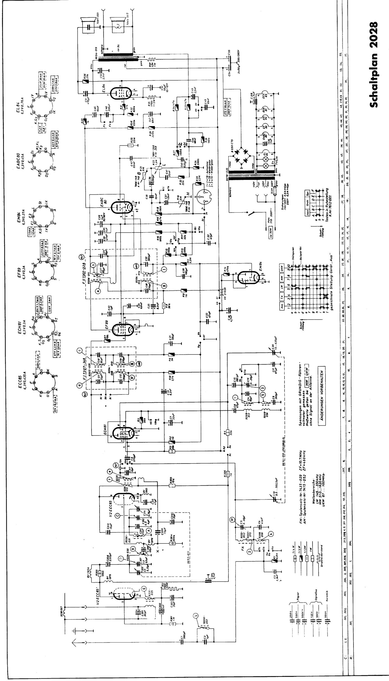 Grundig 2028 Schematic