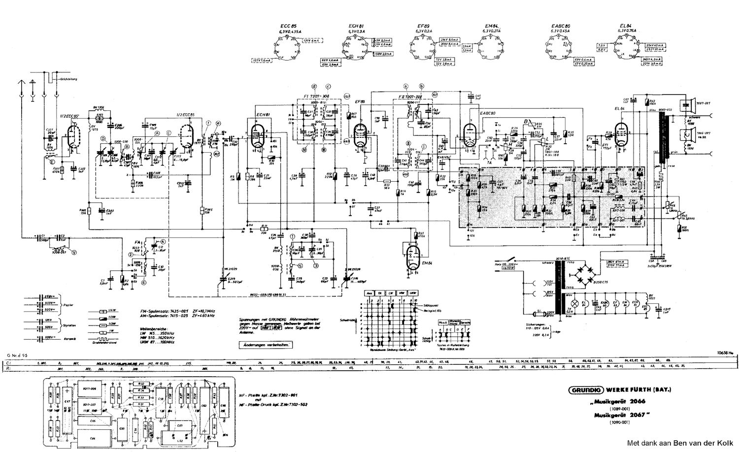 Grundig 2066 Schematic