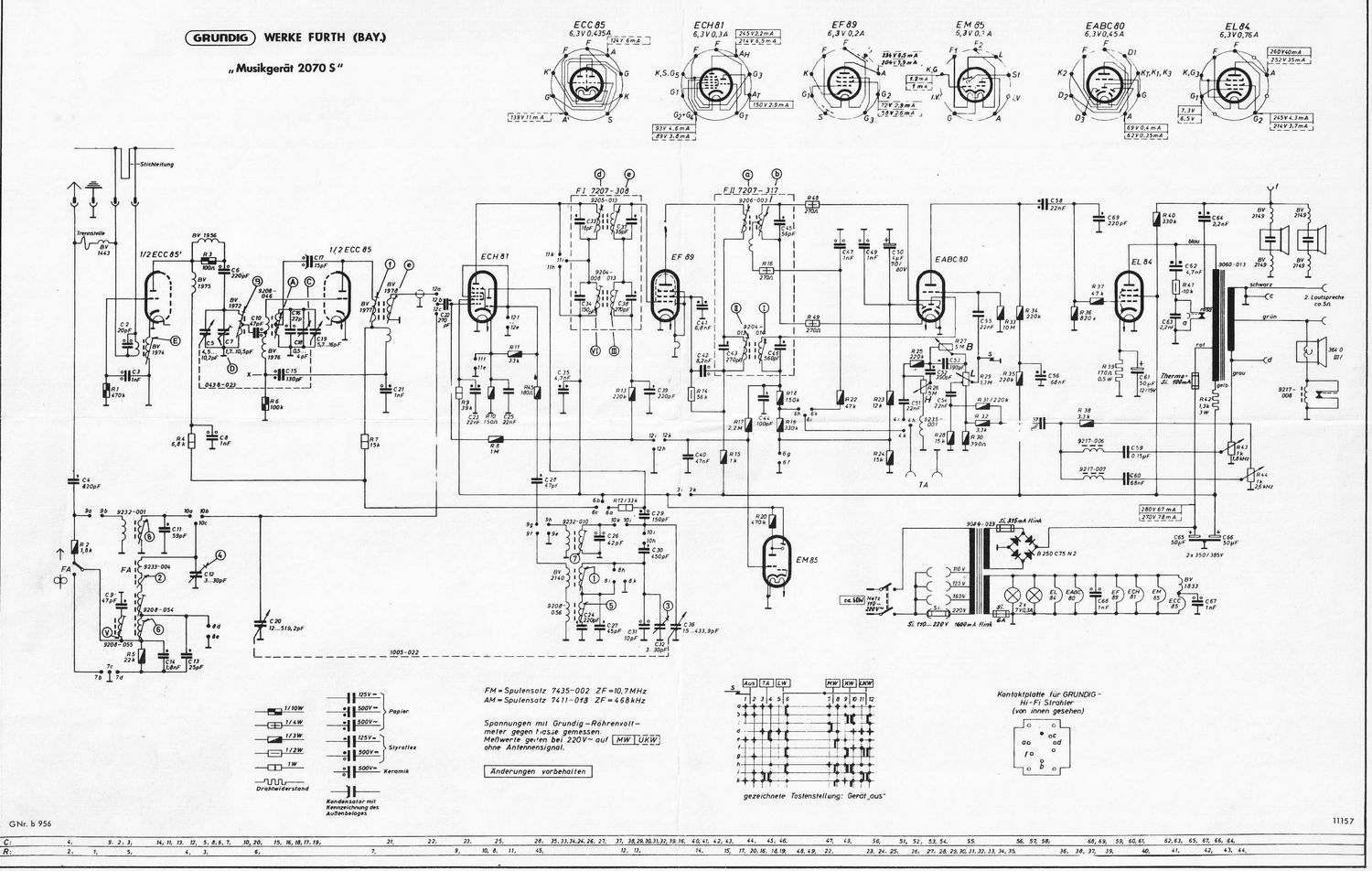 Grundig 2070 S Schematic