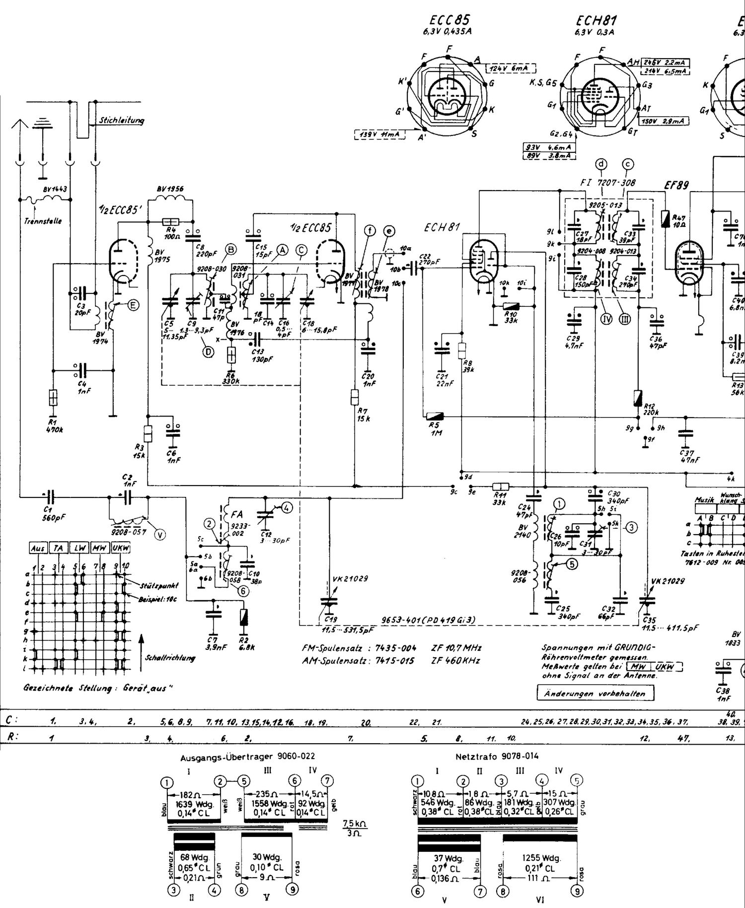 Grundig 2088 Schematic