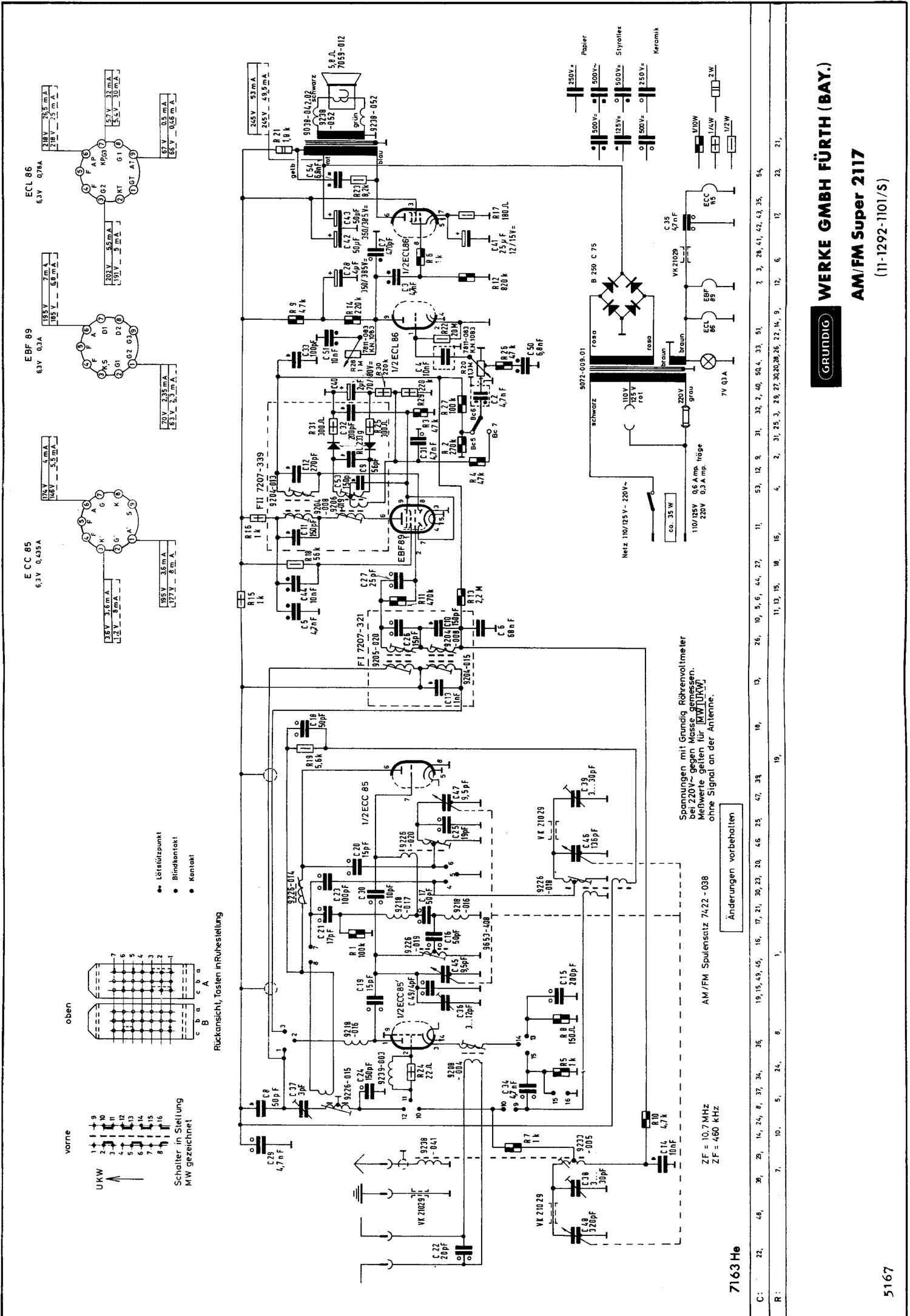 Grundig 2117 Schematic