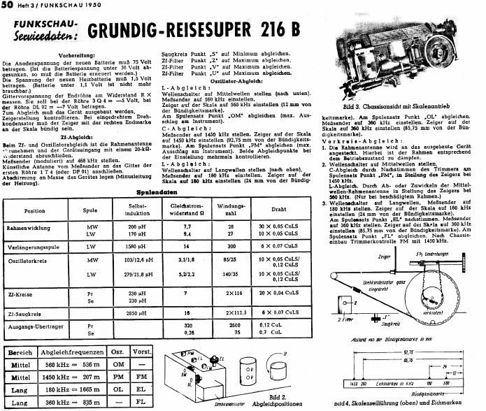 Grundig 216 B Service Manual
