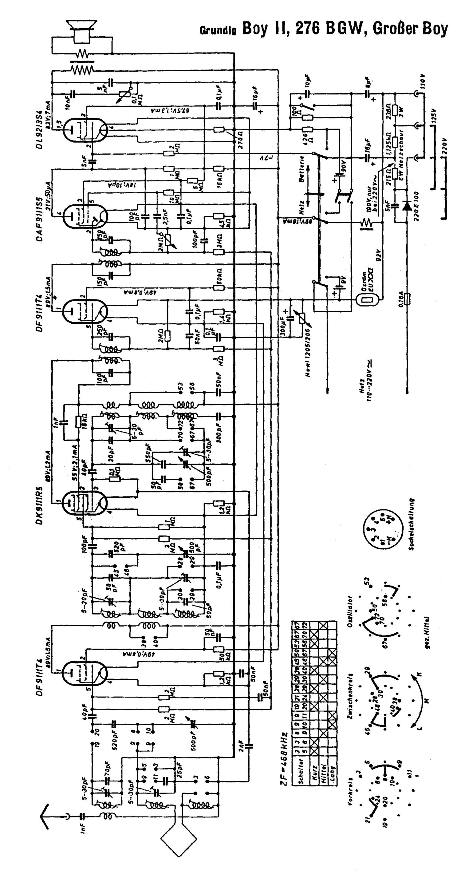 Grundig 276 BGW Schematic