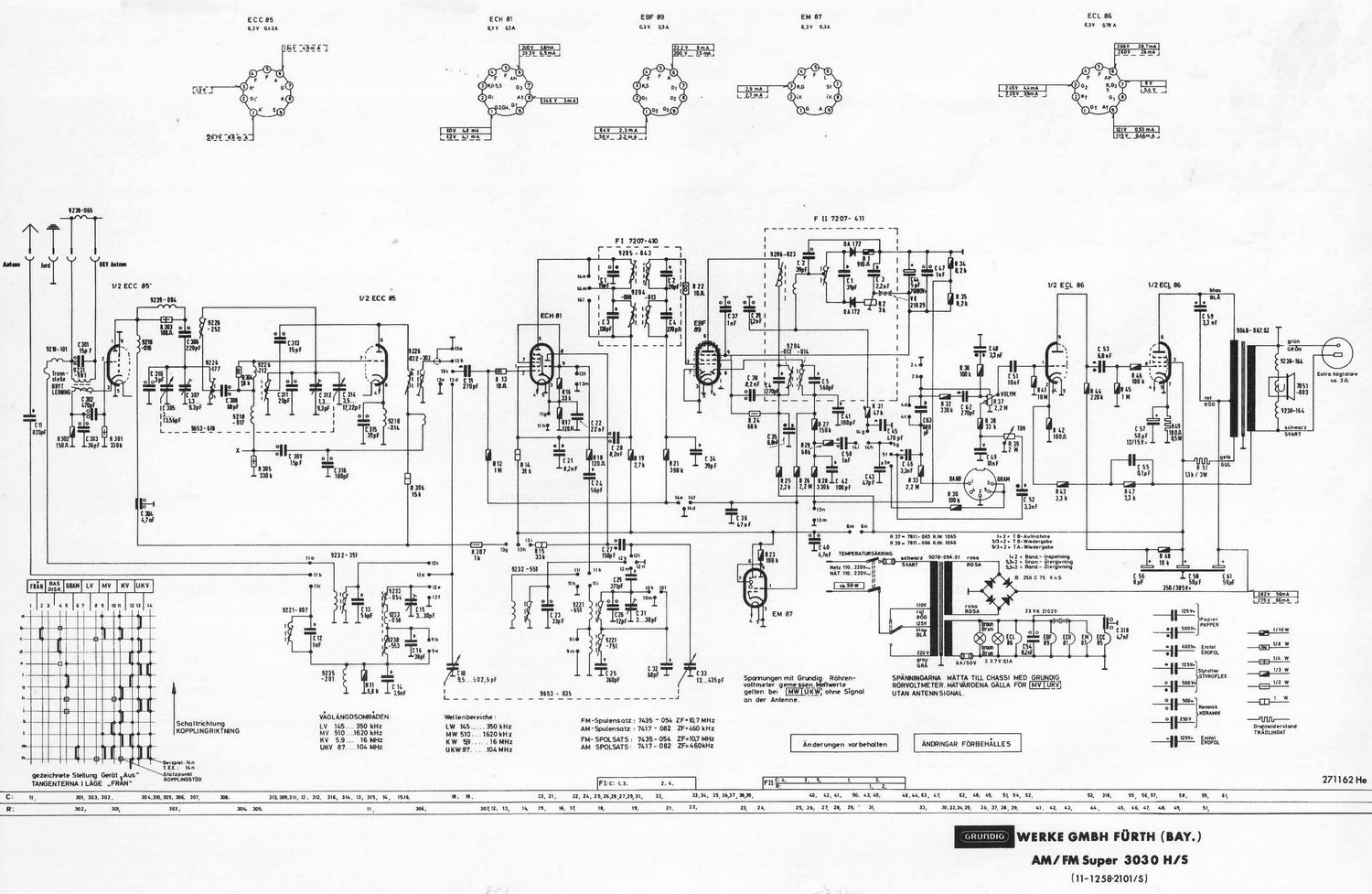 Grundig 3030 Schematic