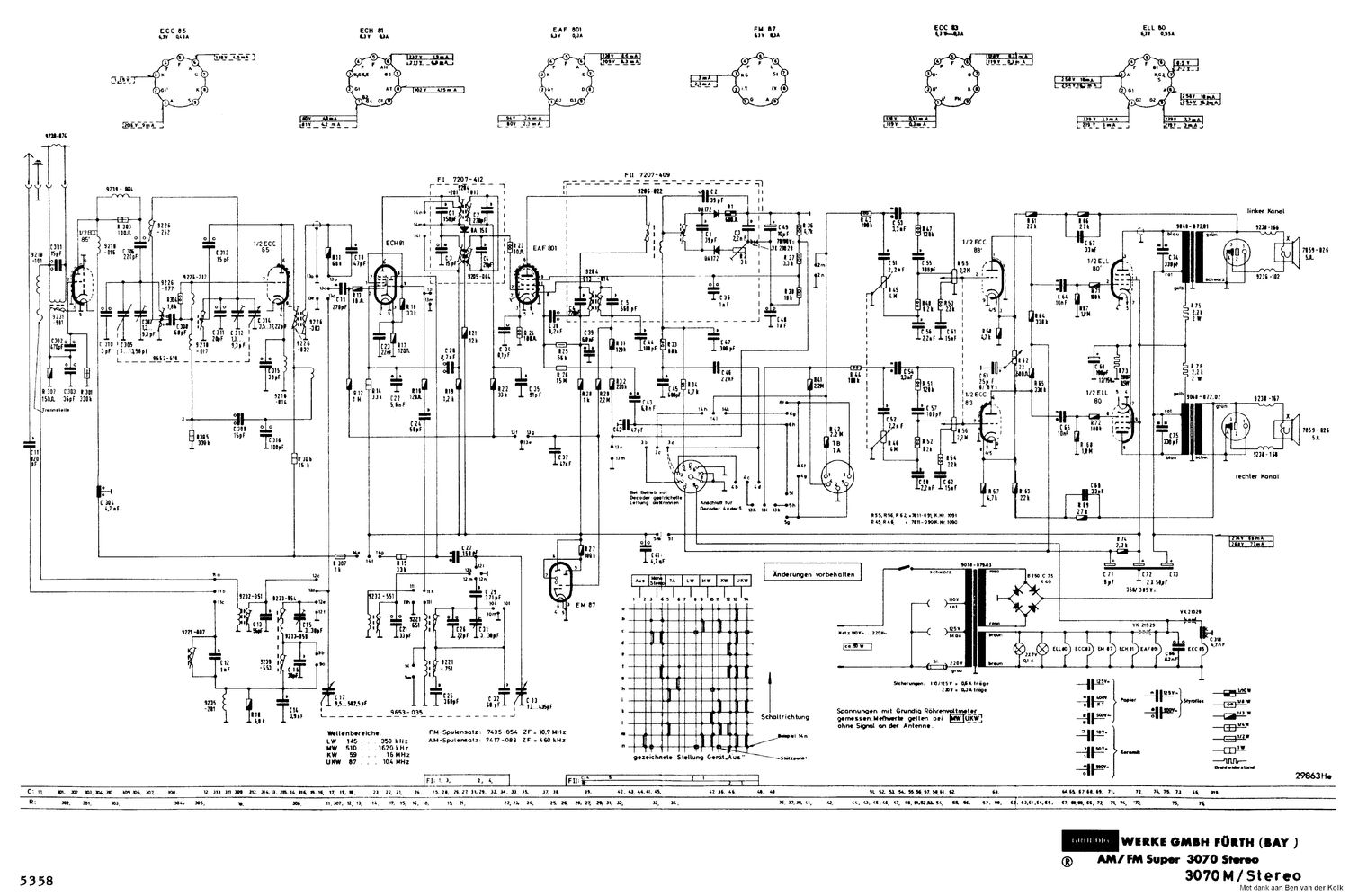 Grundig 3070 M Schematic