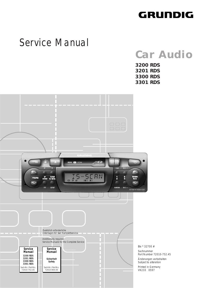 Grundig 3200 RDS Service Manual