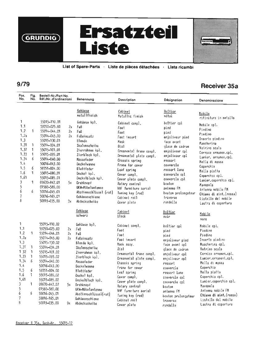 Grundig 35 A Service Manual