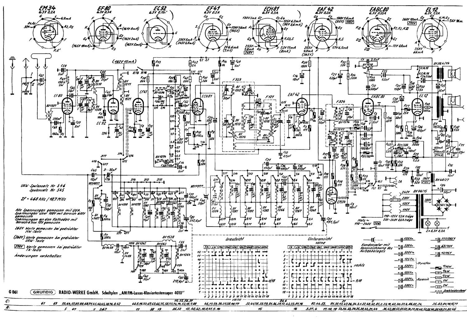 Grundig 4010 W Schematic
