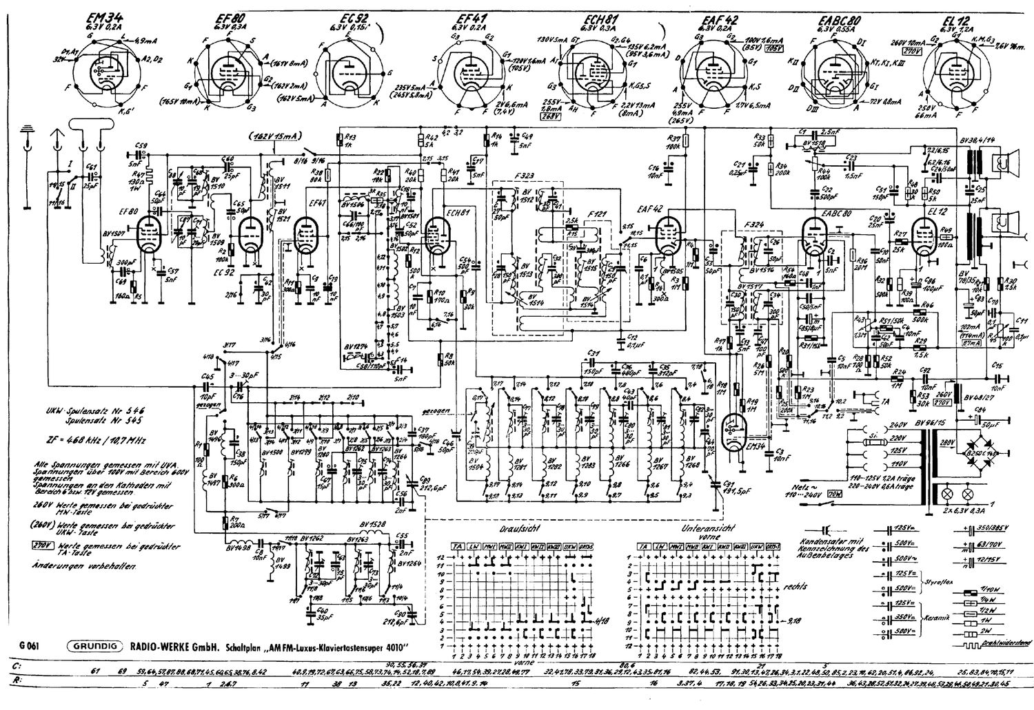 Grundig 4010 W Schematic