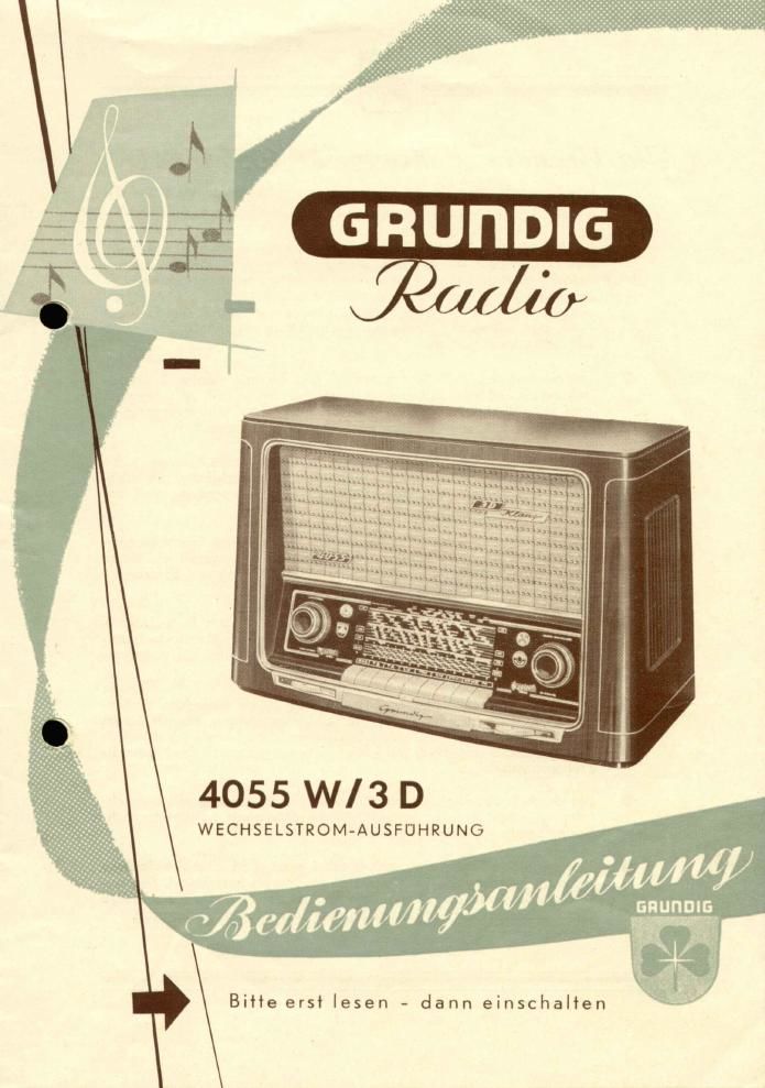 Grundig 4055 W 3 D Owners Manual