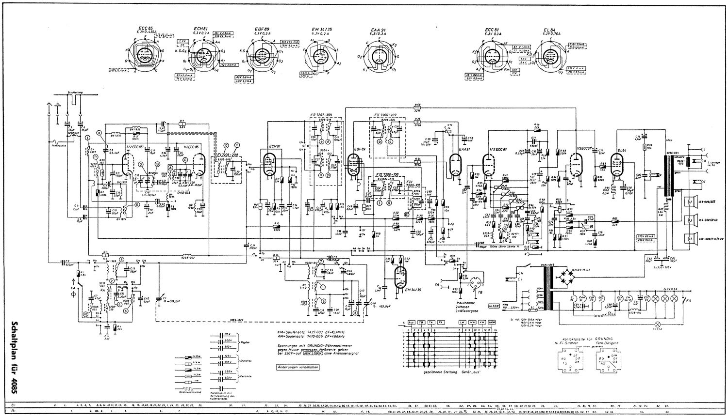 Grundig 4085 Schematic