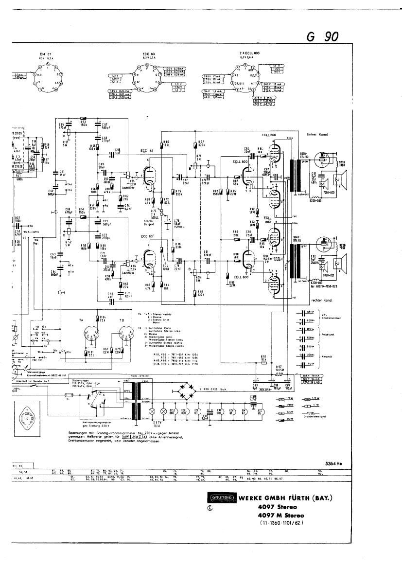 Grundig 4097 Stereo Schematic