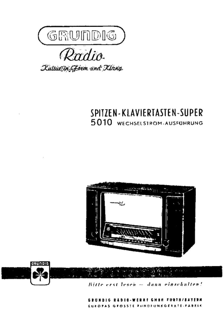 Grundig 5010 Owners Manual